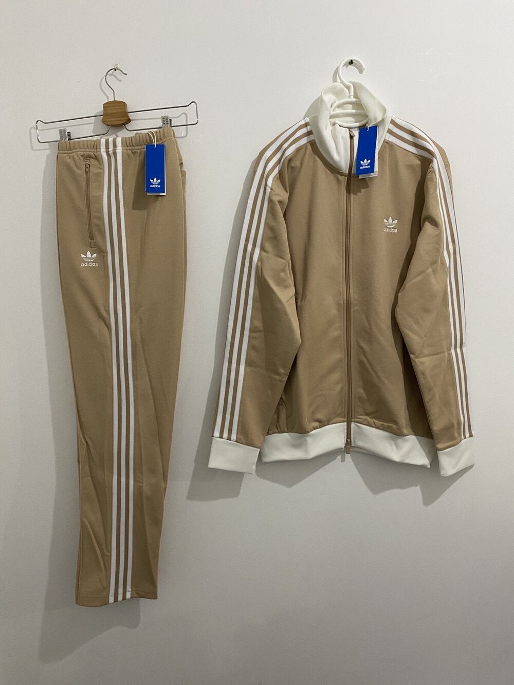 Adidas Originals Classics Beckenbauer Tracksuit Magic Beige White Size 2XL
